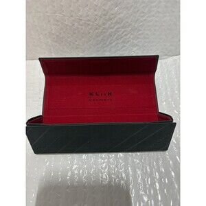 Kliik Demark Eyeglass Trifold Foldable Magnetic Close Case Black/Red W/ Cloth